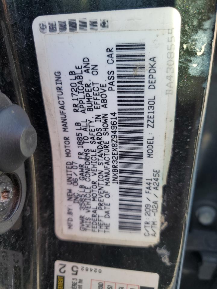 2008 Toyota Corolla VIN 1NXBR32EX8Z949614 Copart auction photo, front end damage thumbnail 14