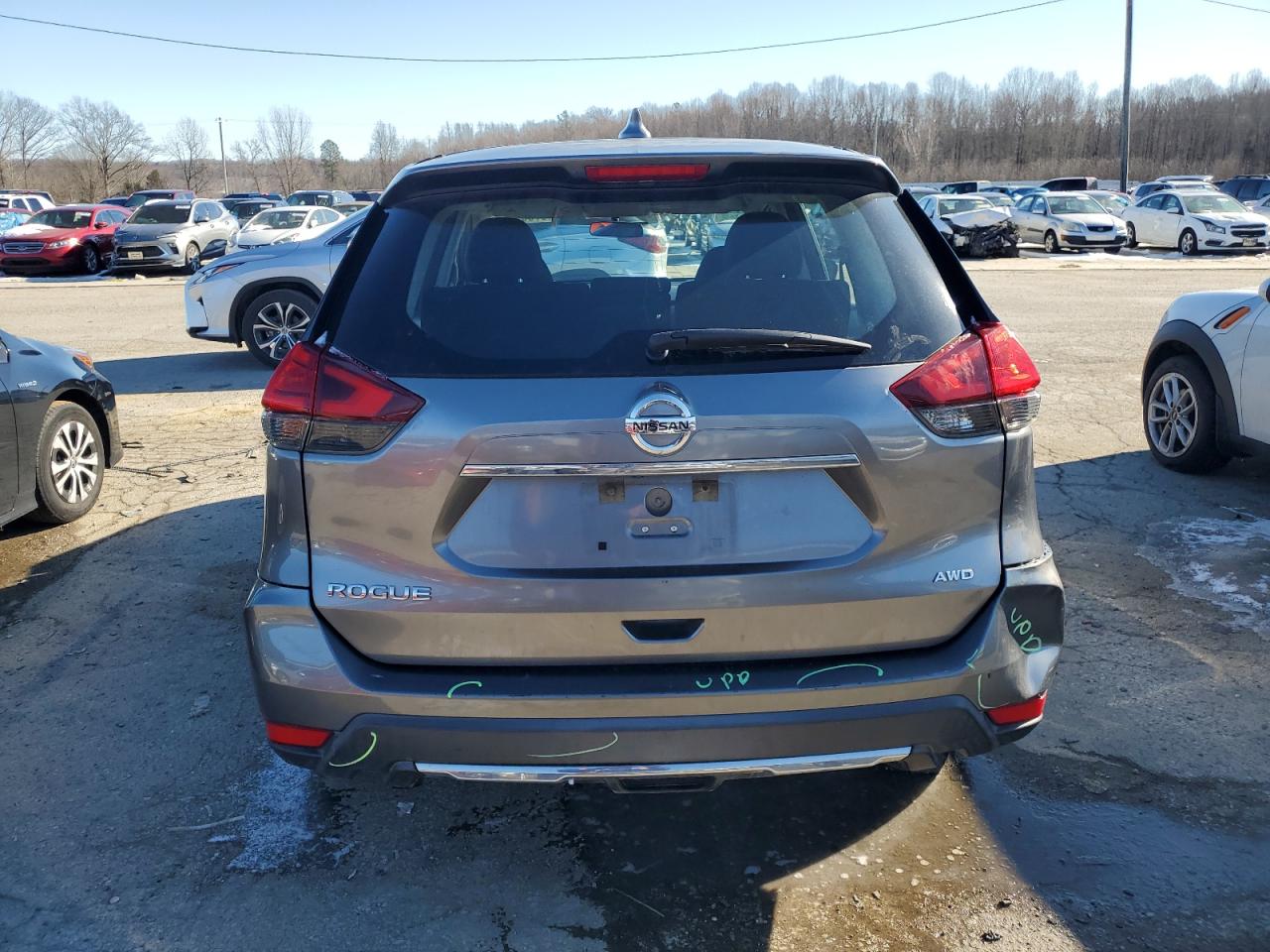 2017 Nissan Rogue VIN KNMAT2MV8HP537554 Copart auction photo, front end / rear end damage thumbnail 6
