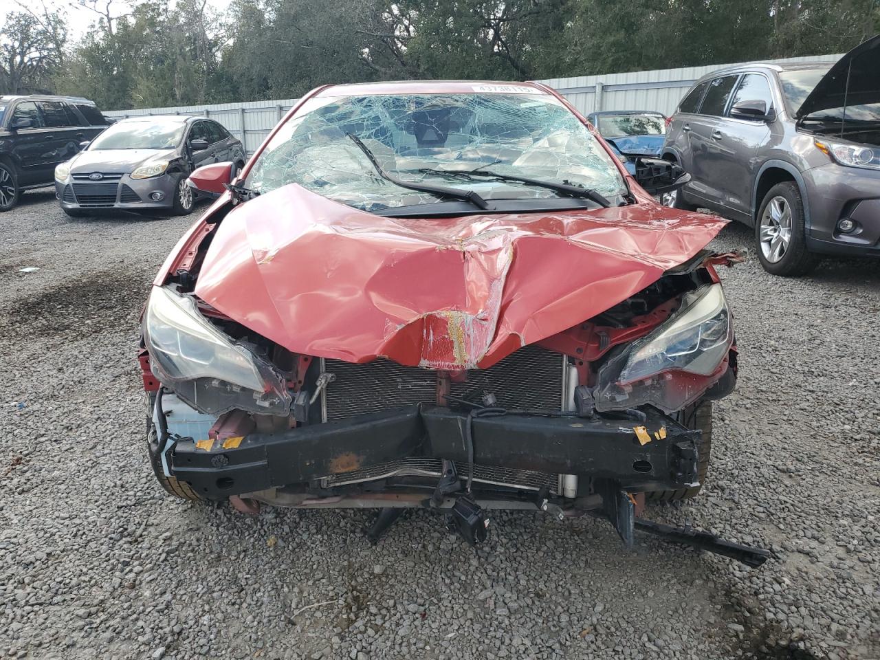 2017 Toyota Corolla VIN 5YFBURHE4HP669164 Copart auction photo, front end / side damage thumbnail 5