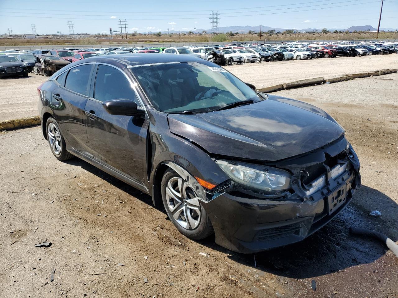 2016 Honda Civic VIN 2HGFC2F55GH512912 Copart auction photo, front end / frame damage damage thumbnail 4