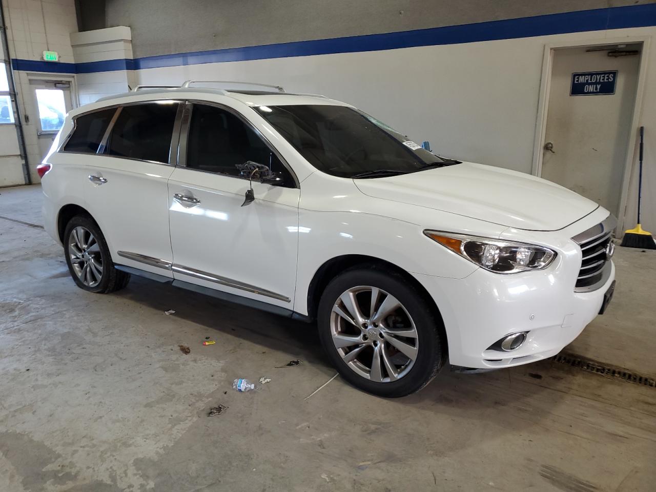 2013 Infiniti JX VIN 5N1AL0MMXDC346856 Copart auction photo, vandalism damage thumbnail 4