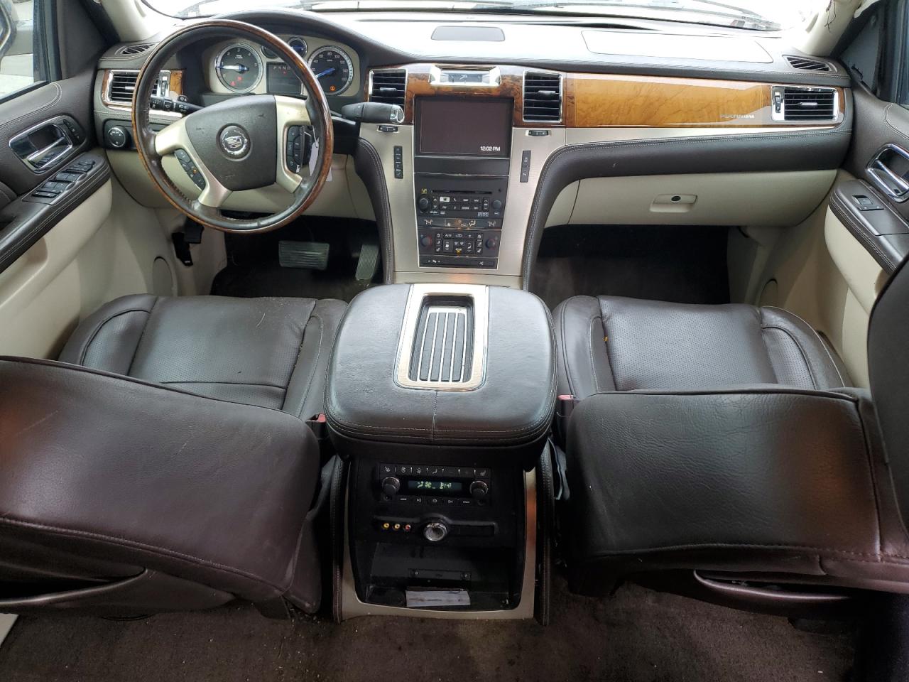 2012 Cadillac Escalade VIN 1GYS3DEF7CR295449 Copart auction photo, side / front end damage thumbnail 8
