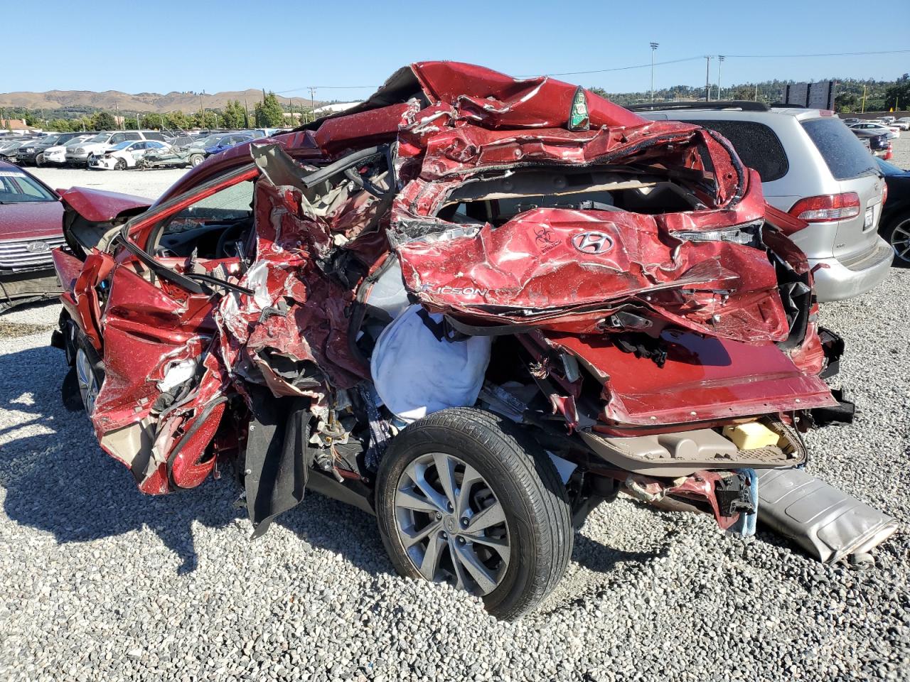 2021 Hyundai Tucson VIN KM8J33A46MU386920 Copart auction photo, all over damage thumbnail 2