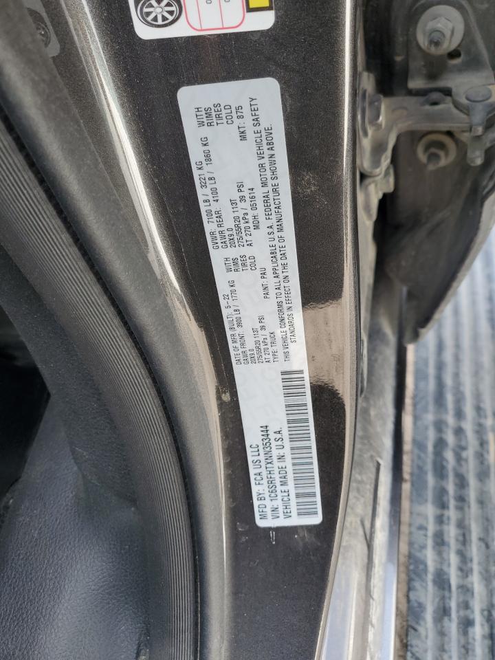 2022 RAM 1500 VIN 1C6SRFHTXNN353444 Copart auction photo, front end damage thumbnail 14
