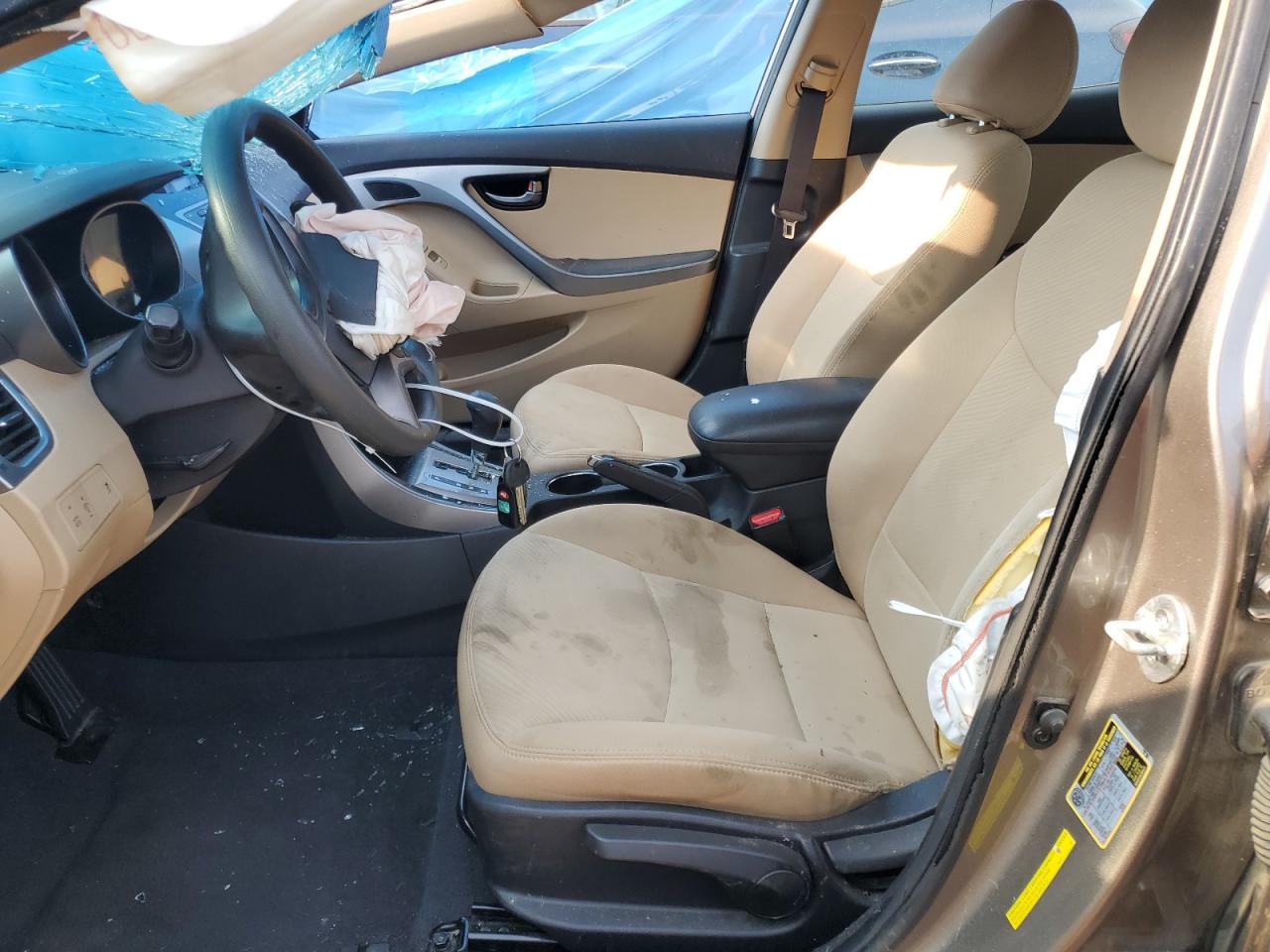 2013 Hyundai Elantra VIN 5NPDH4AE3DH395747 Copart auction photo, rollover damage thumbnail 7