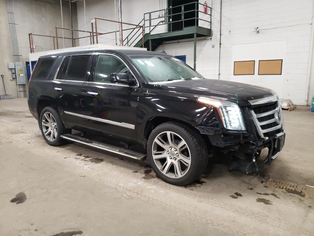 2015 Cadillac Escalade VIN 1GYS4CKJ6FR254623 Copart auction photo, front end / side damage thumbnail 4