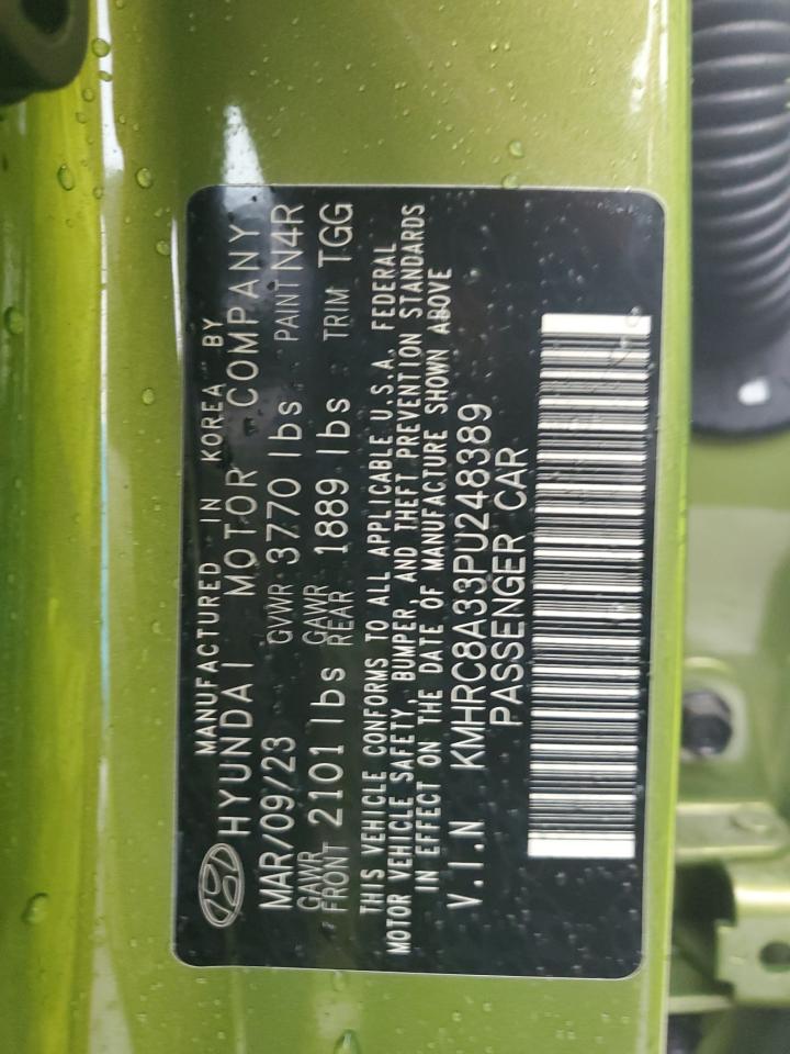 2023 Hyundai Venue VIN KMHRC8A33PU248389 Copart auction photo, front end / minor dent/scratches damage thumbnail 14