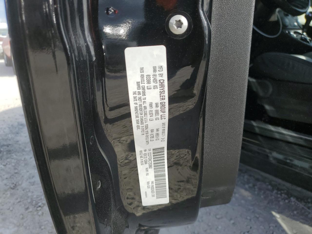 2012 Fiat 500 VIN 3C3CFFERXCT253862 Copart auction photo, water/flood damage thumbnail 12