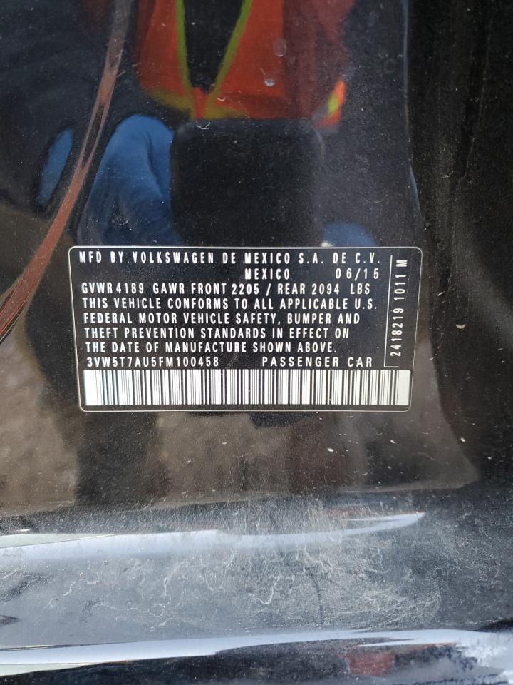 2015 Volkswagen GTI VIN 3VW5T7AU5FM100458 Copart auction photo, front end damage thumbnail 14
