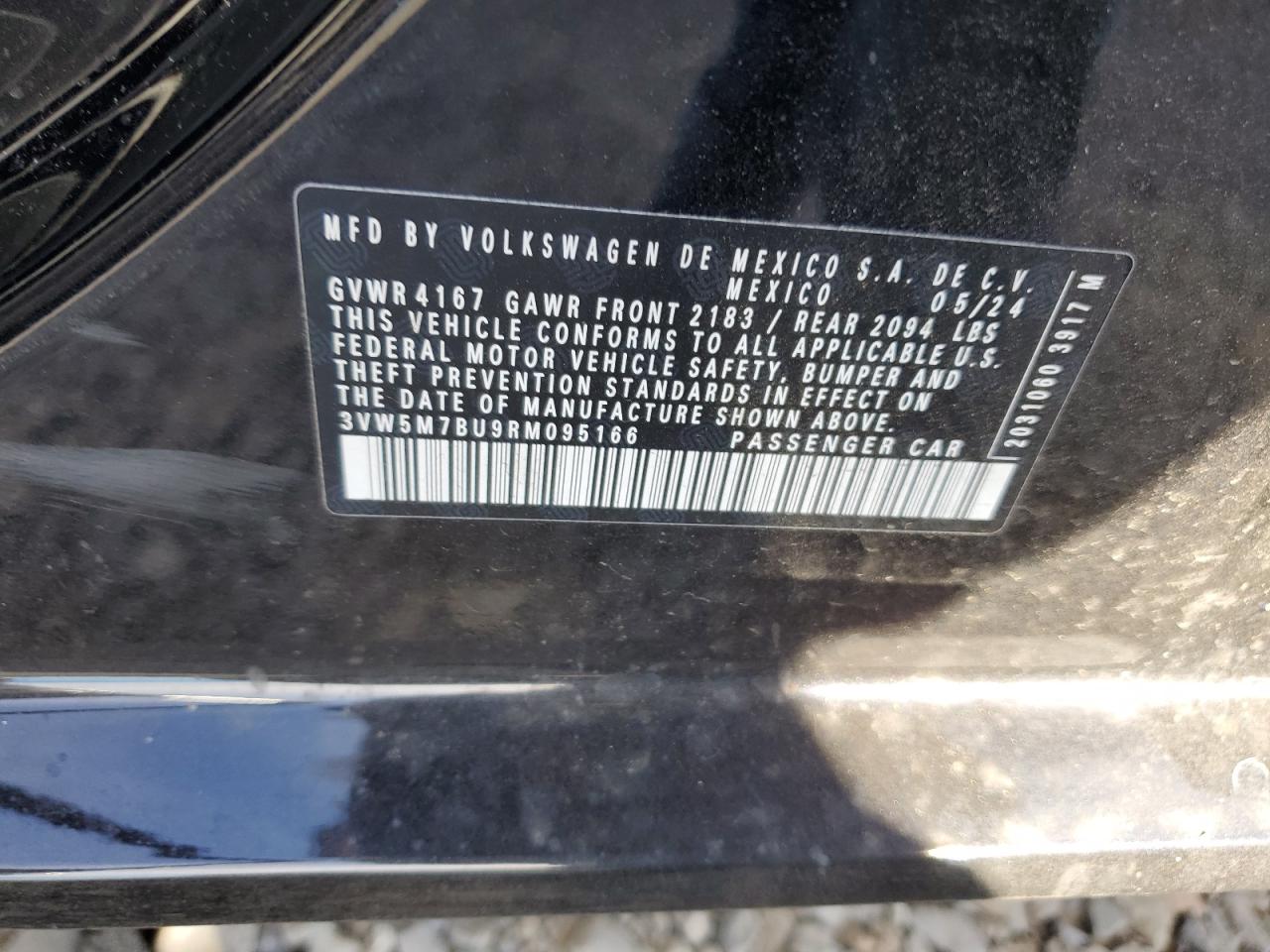 2024 Volkswagen Jetta VIN 3VW5M7BU9RM095166 Copart auction photo, undercarriage / front end damage thumbnail 12