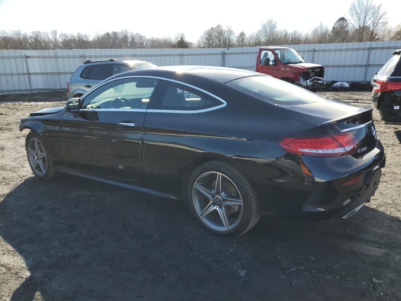 2018 Mercedes-Benz C-klasse VIN WDDWJ4KB4JF681717 Copart auction photo, front end / side damage thumbnail 2