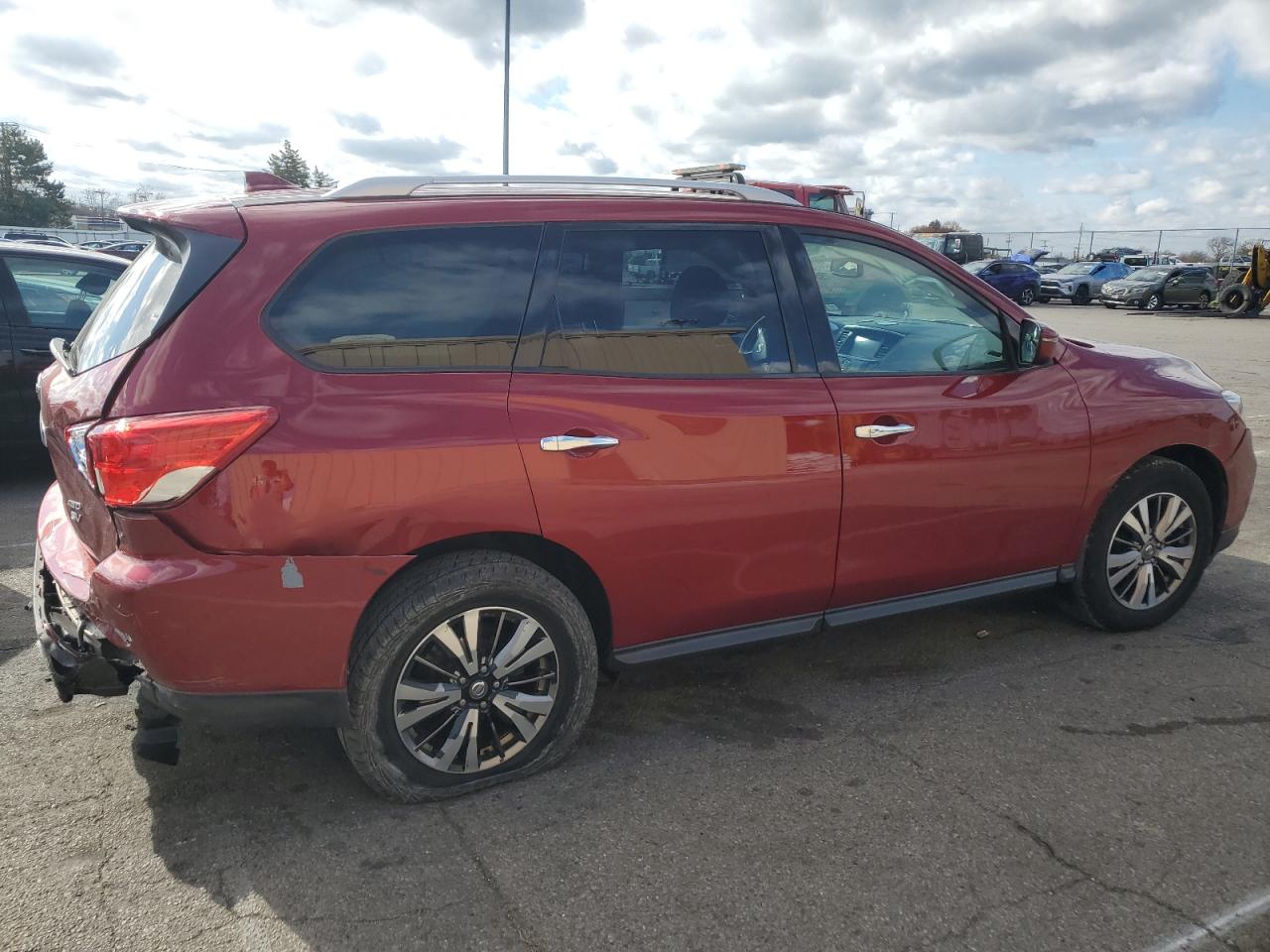 2019 Nissan Pathfinder VIN 5N1DR2MM7KC615190 Copart auction photo, rear end / front end damage thumbnail 3