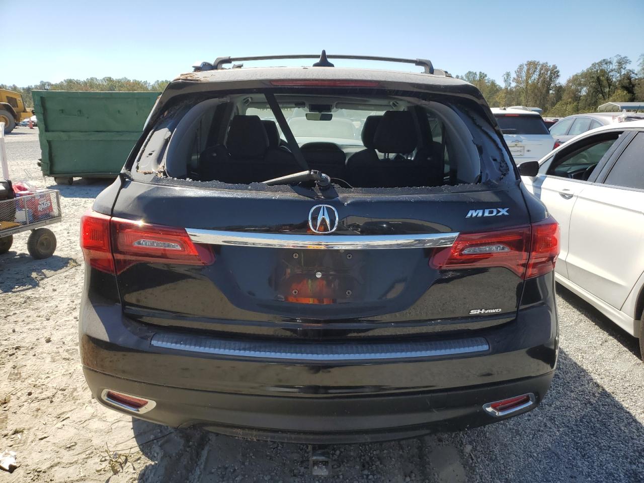 2016 Acura MDX VIN 5FRYD4H23GB034027 Copart auction photo, top/roof damage thumbnail 6