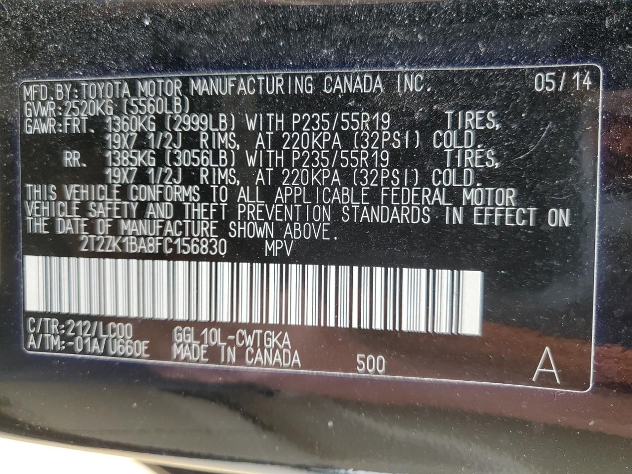 2015 Lexus RX VIN 2T2ZK1BA8FC156830 Copart auction photo, front end / side damage thumbnail 16