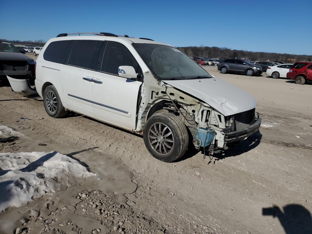 2012 KIA Sedona VIN KNDMH4C72C6463155 Copart auction photo, front end damage thumbnail 4
