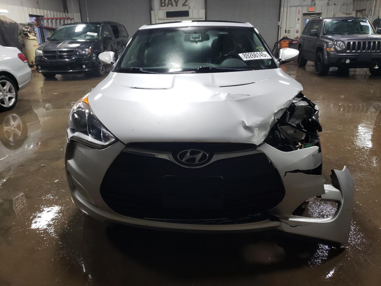 2013 Hyundai Veloster VIN KMHTC6AD8DU084796 Copart auction photo, front end damage thumbnail 5