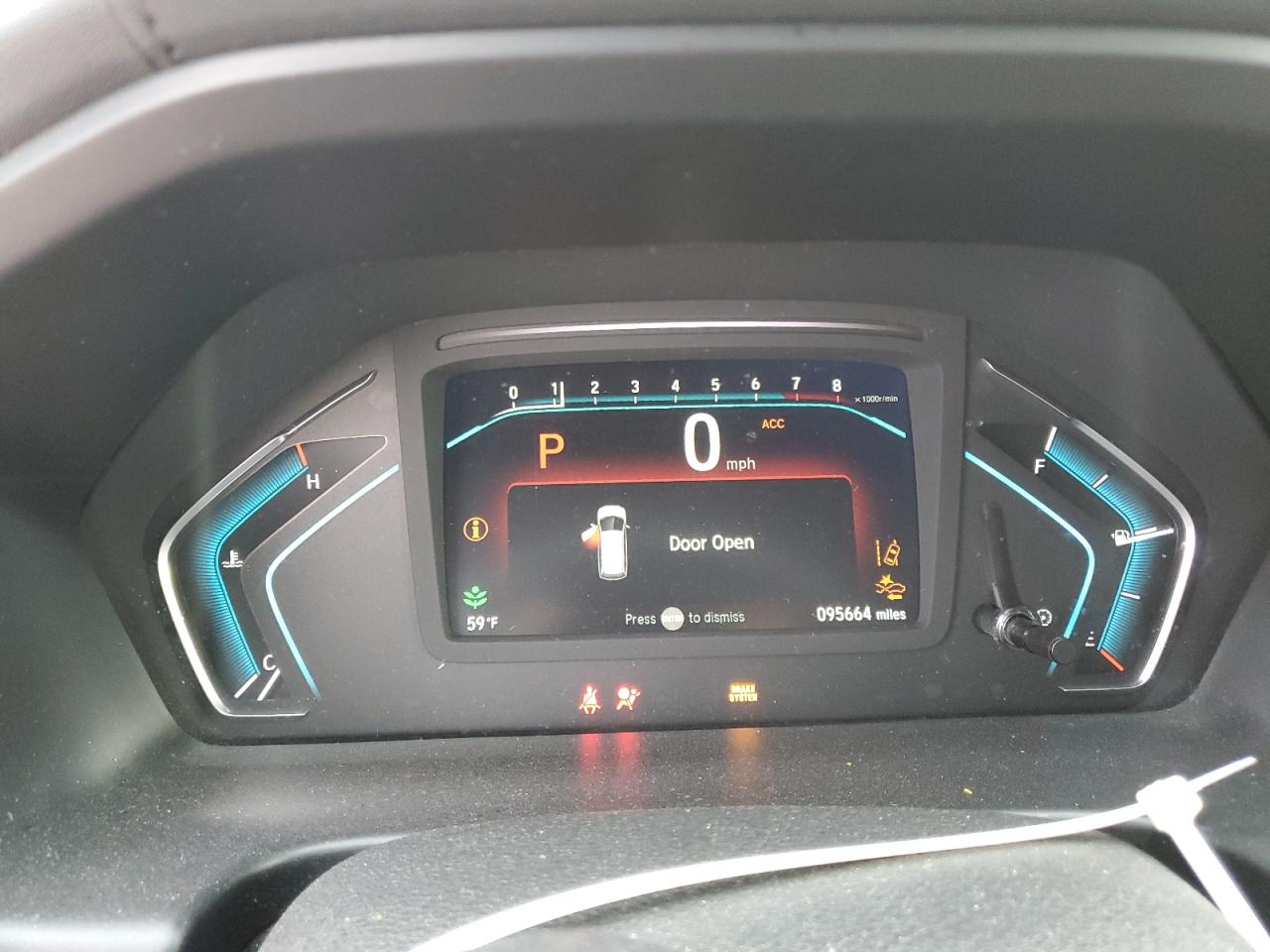 2019 Honda Odyssey VIN 5FNRL6H51KB090958 Copart auction photo, front end / side damage thumbnail 9
