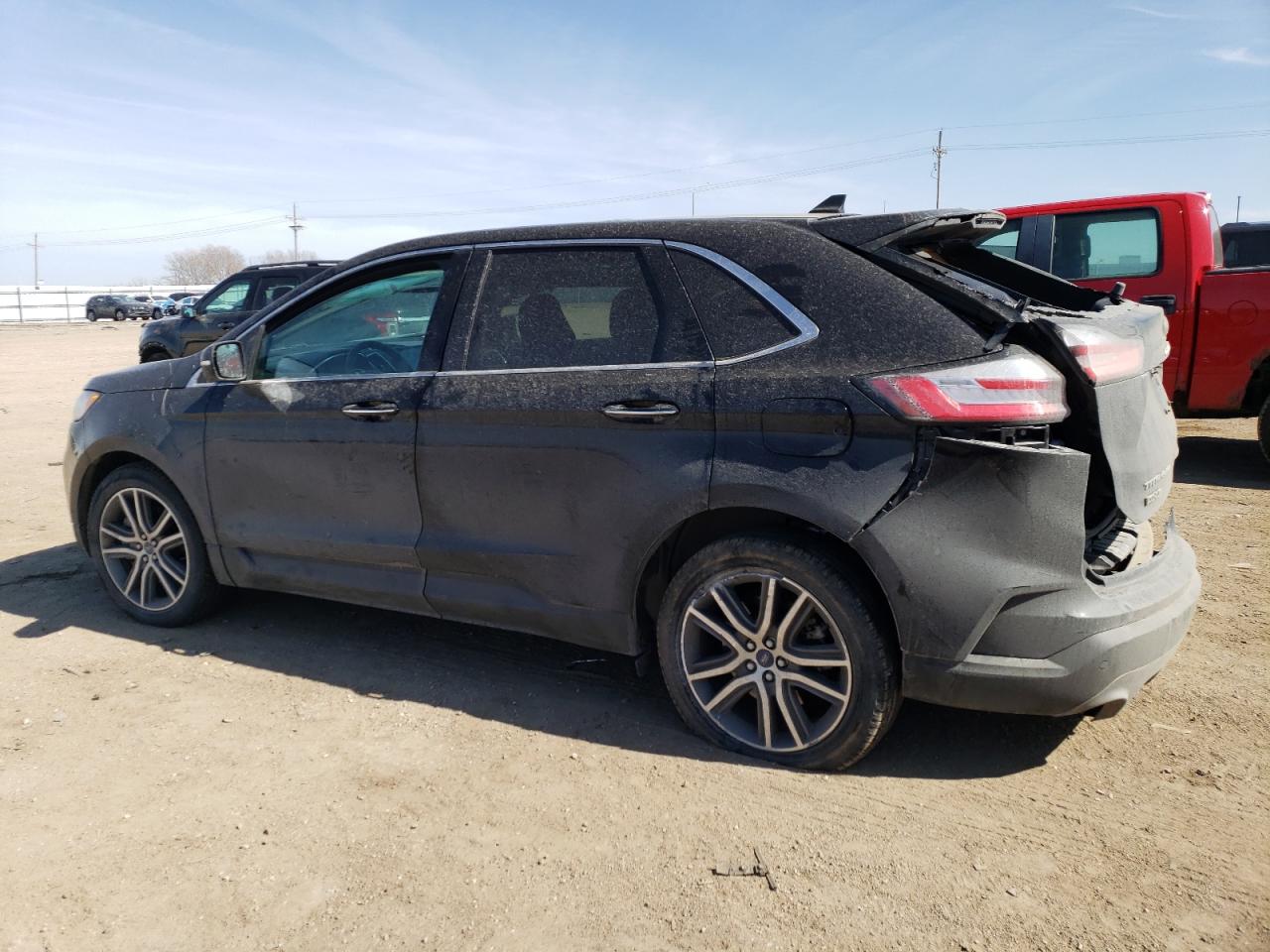 2021 Ford Edge VIN 2FMPK4K92MBA17538 Copart auction photo, rear end / side damage thumbnail 2