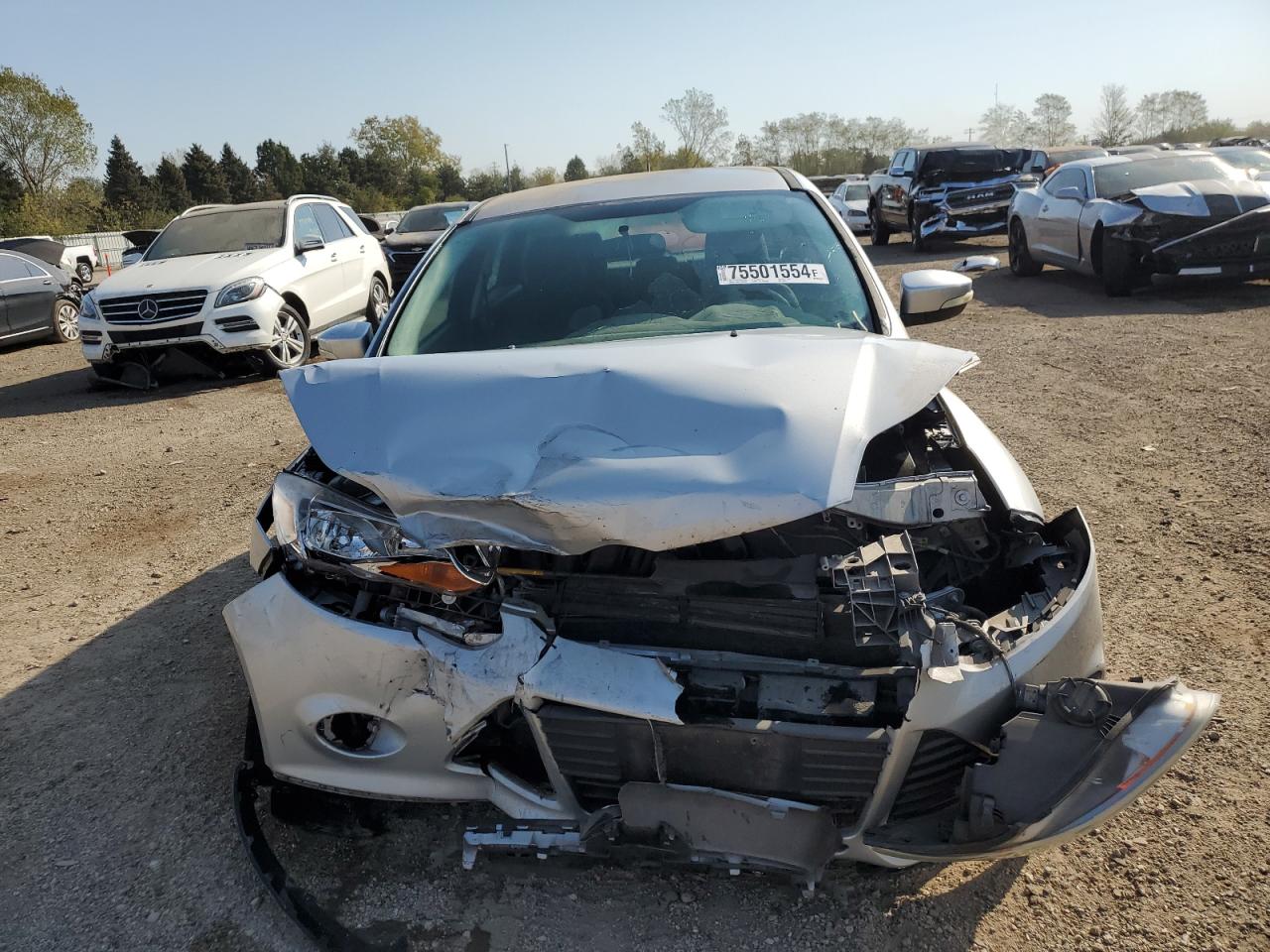 2014 Ford Focus VIN 1FADP3K28EL379371 Copart auction photo, front end damage thumbnail 5