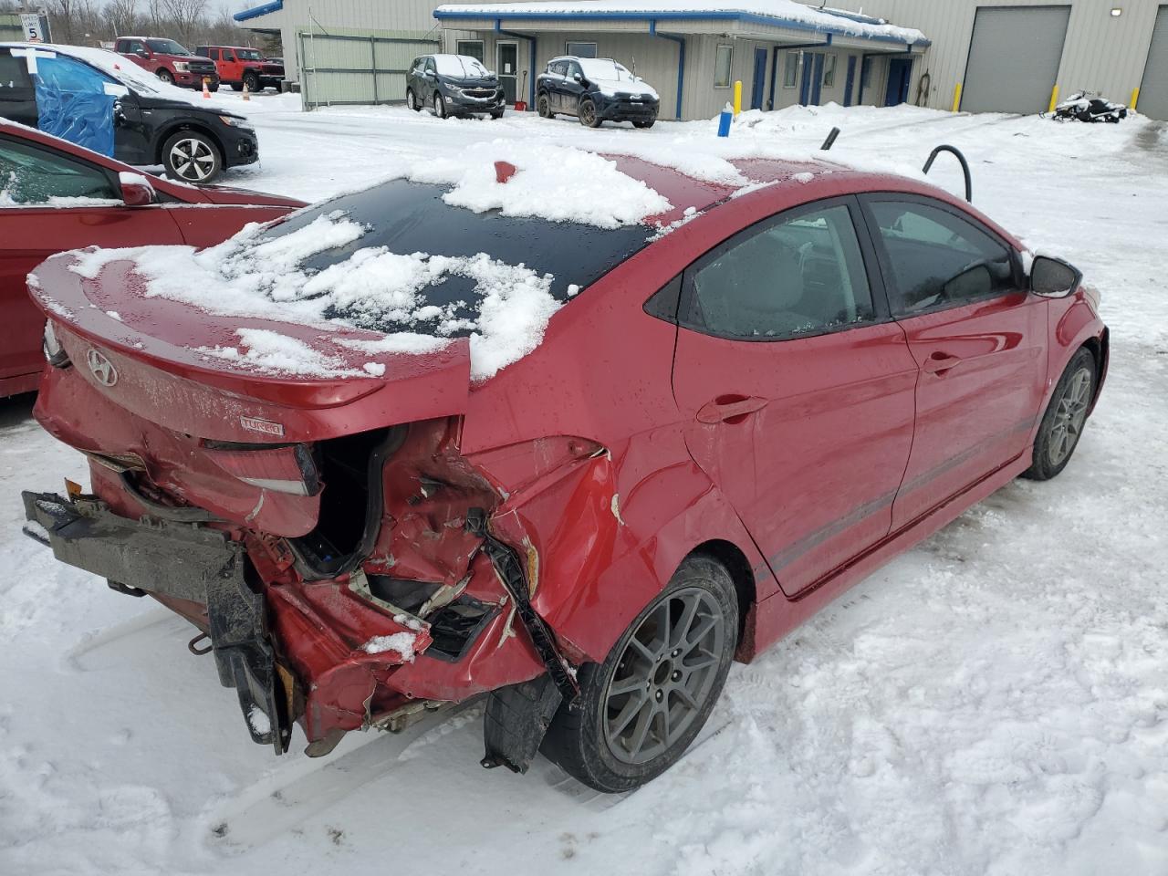 2015 Hyundai Elantra VIN KMHDH4AE3FU251121 Copart auction photo, rear end / front end damage thumbnail 3