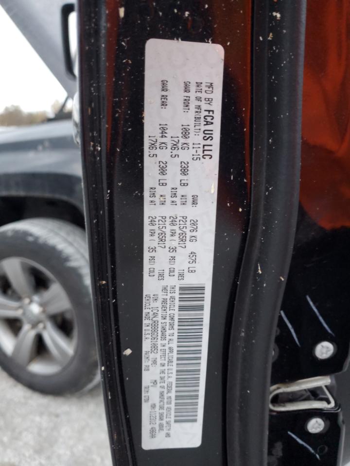 2016 Jeep Liberty (Patriot) VIN 1C4NJRBB8GD610852 Copart auction photo, top/roof damage thumbnail 13