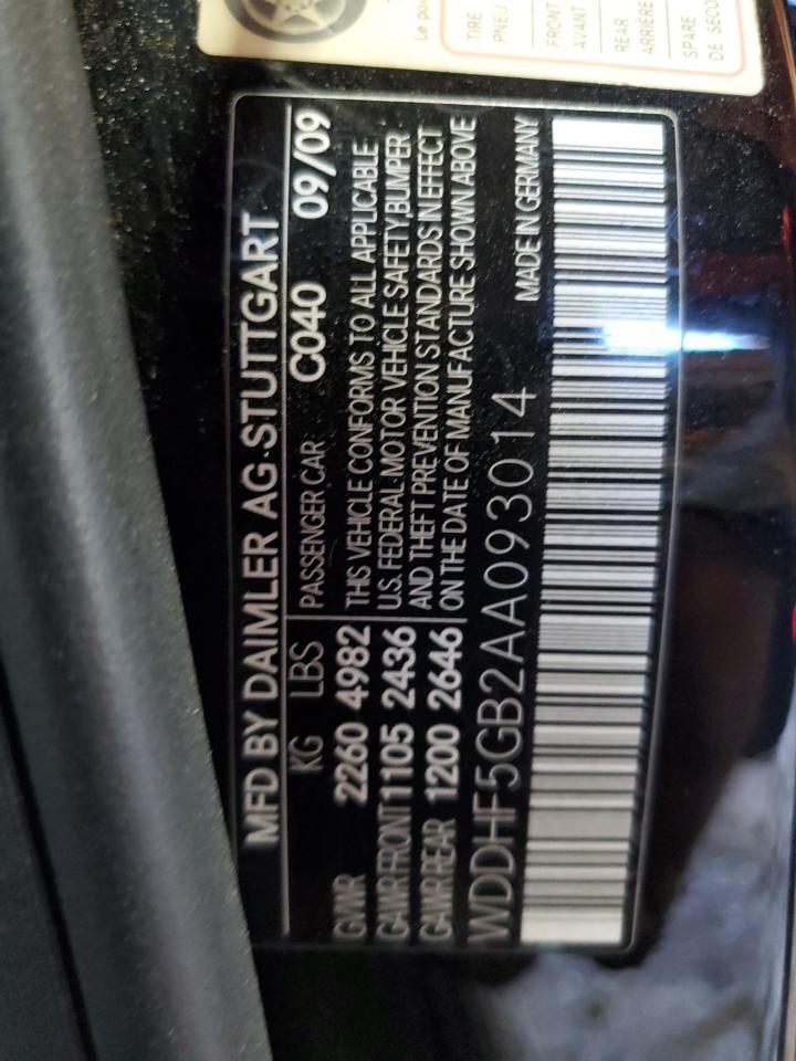 2010 Mercedes-Benz E-klasse VIN WDDHF5GB2AA093014 Copart auction photo, rear end / minor dent/scratches damage thumbnail 12