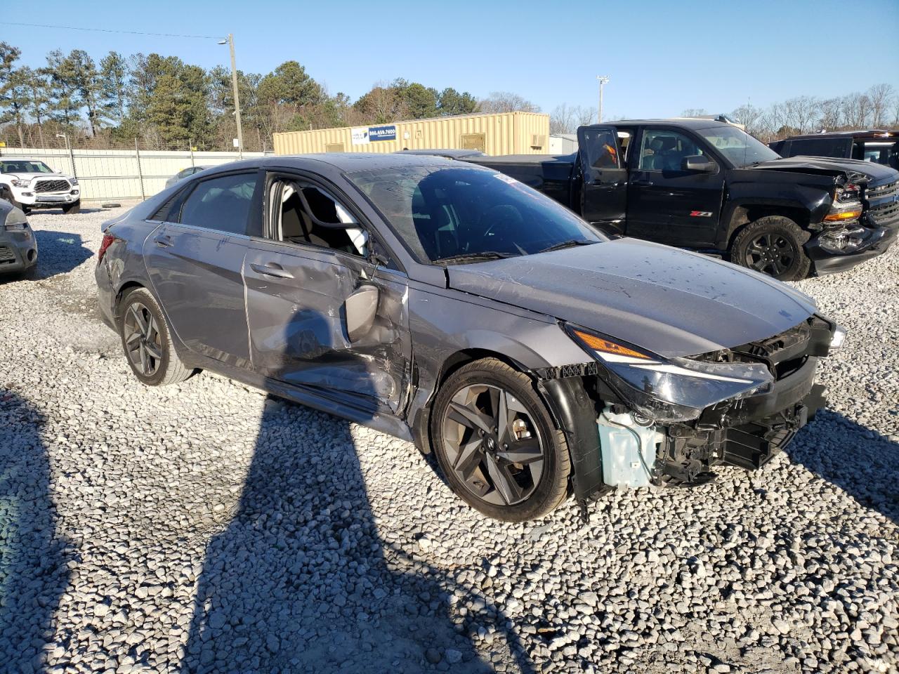 2022 Hyundai Elantra VIN KMHLN4AG8NU263074 Copart auction photo, all over damage thumbnail 4