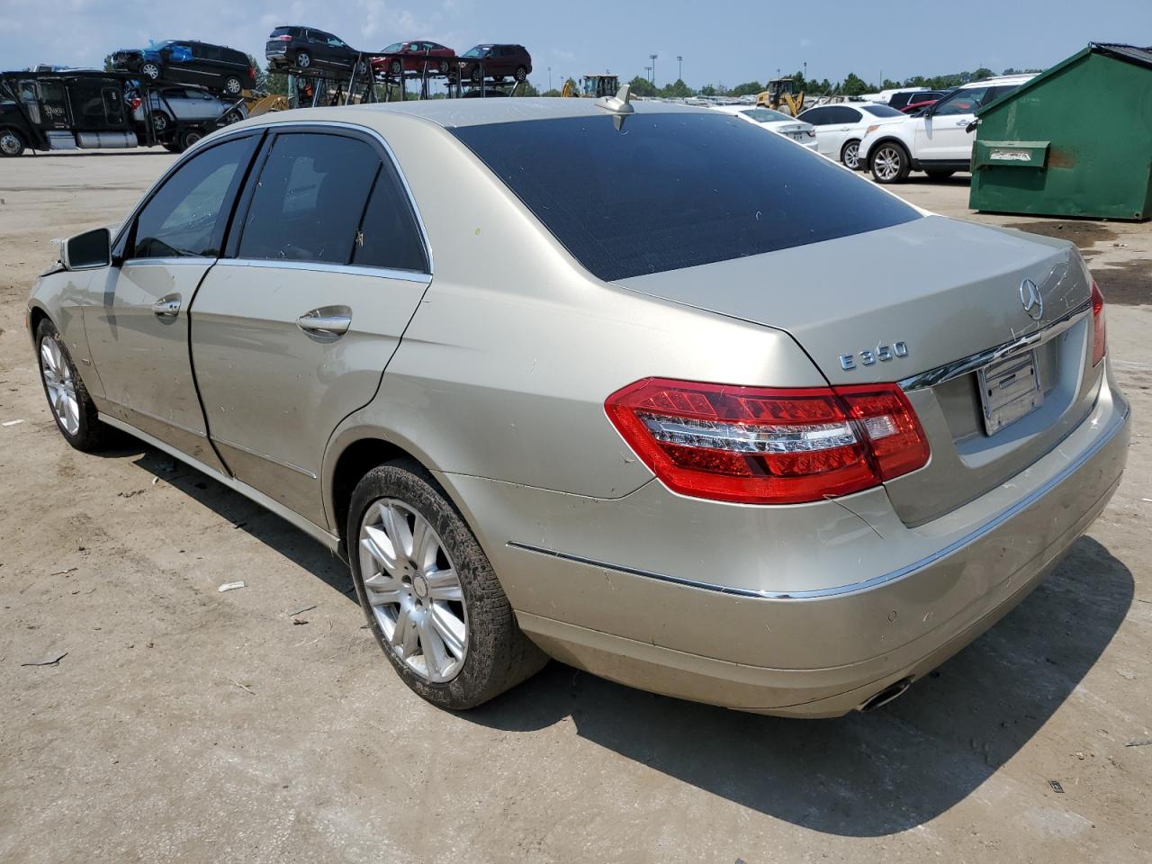 2012 Mercedes-Benz E-klasse VIN WDDHF5KB2CA637179 Copart auction photo, front end / side damage thumbnail 2