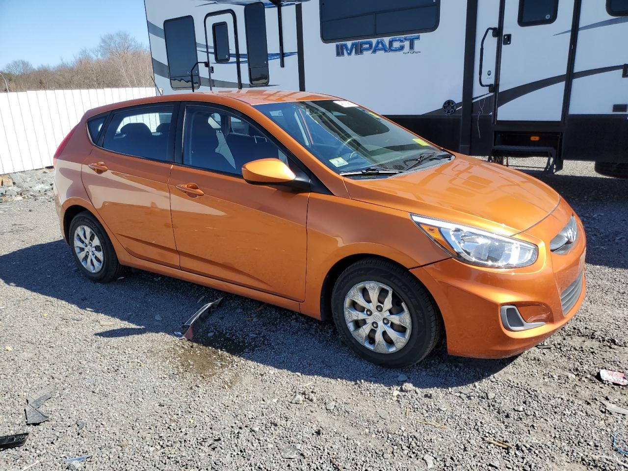 2016 Hyundai Accent VIN KMHCT5AEXGU244488 Copart auction photo, normal wear / minor dent/scratches damage thumbnail 4