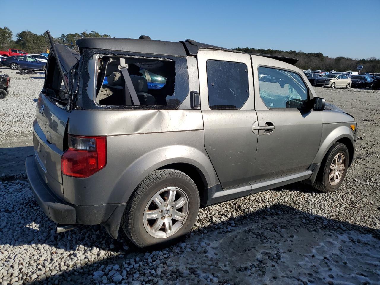 2007 Honda Element VIN 5J6YH28797L005886 Copart auction photo, top/roof damage thumbnail 3