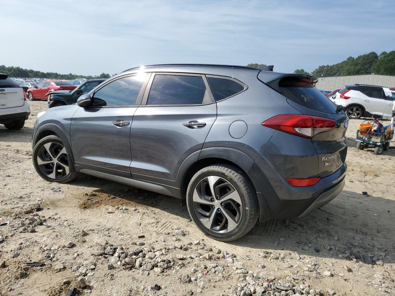2016 Hyundai Tucson VIN KM8J33A23GU203850 Copart auction photo, front end / all over damage thumbnail 2