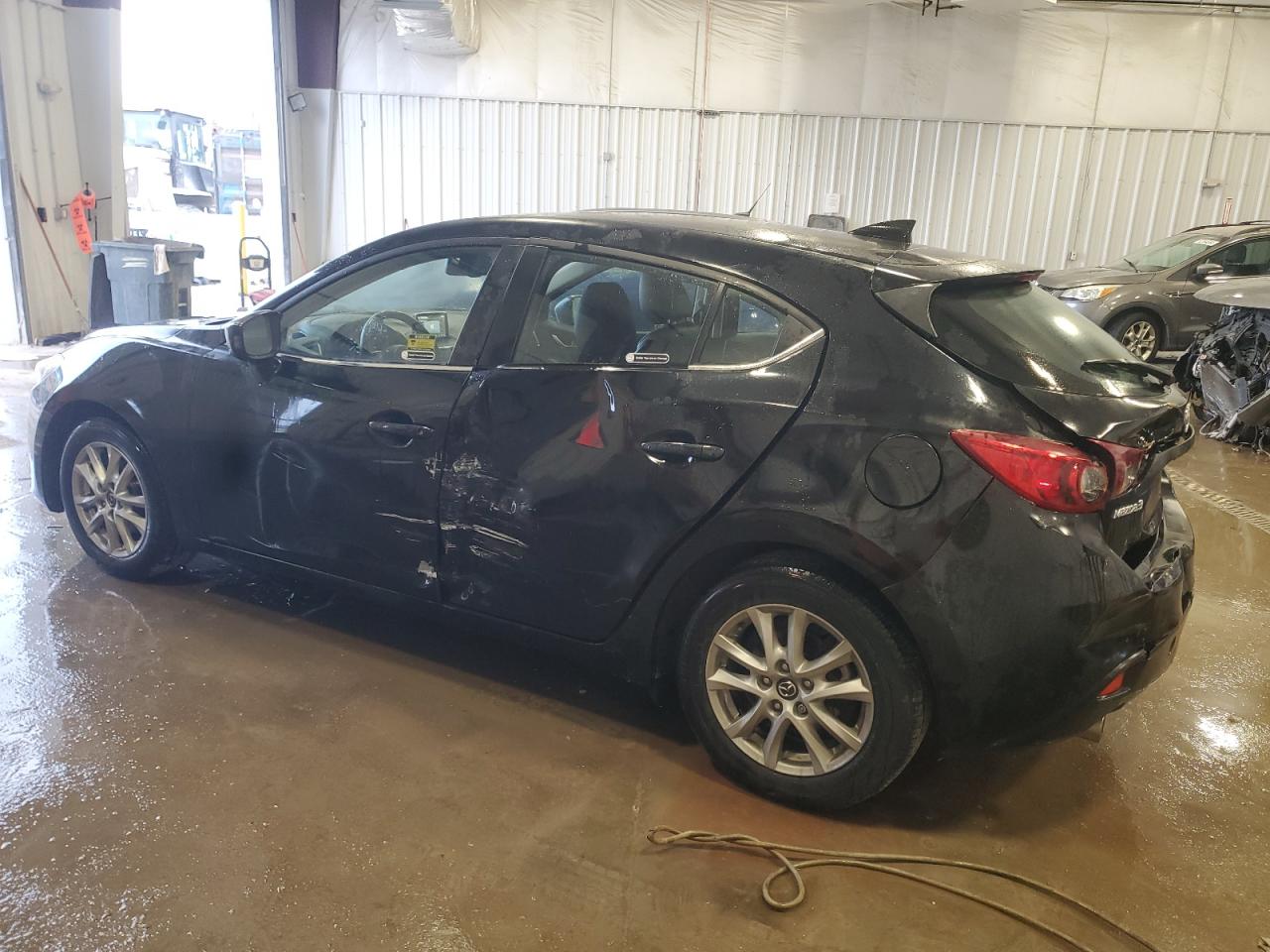 2016 Mazda 3 VIN JM1BM1N78G1343376 Copart auction photo, side / rear end damage thumbnail 2