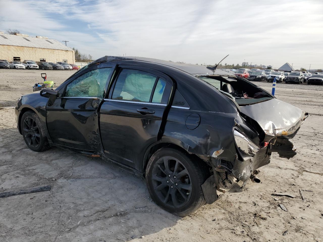 2014 Chrysler 200 VIN 1C3CCBCG6EN185565 Copart auction photo, side / rear end damage thumbnail 2