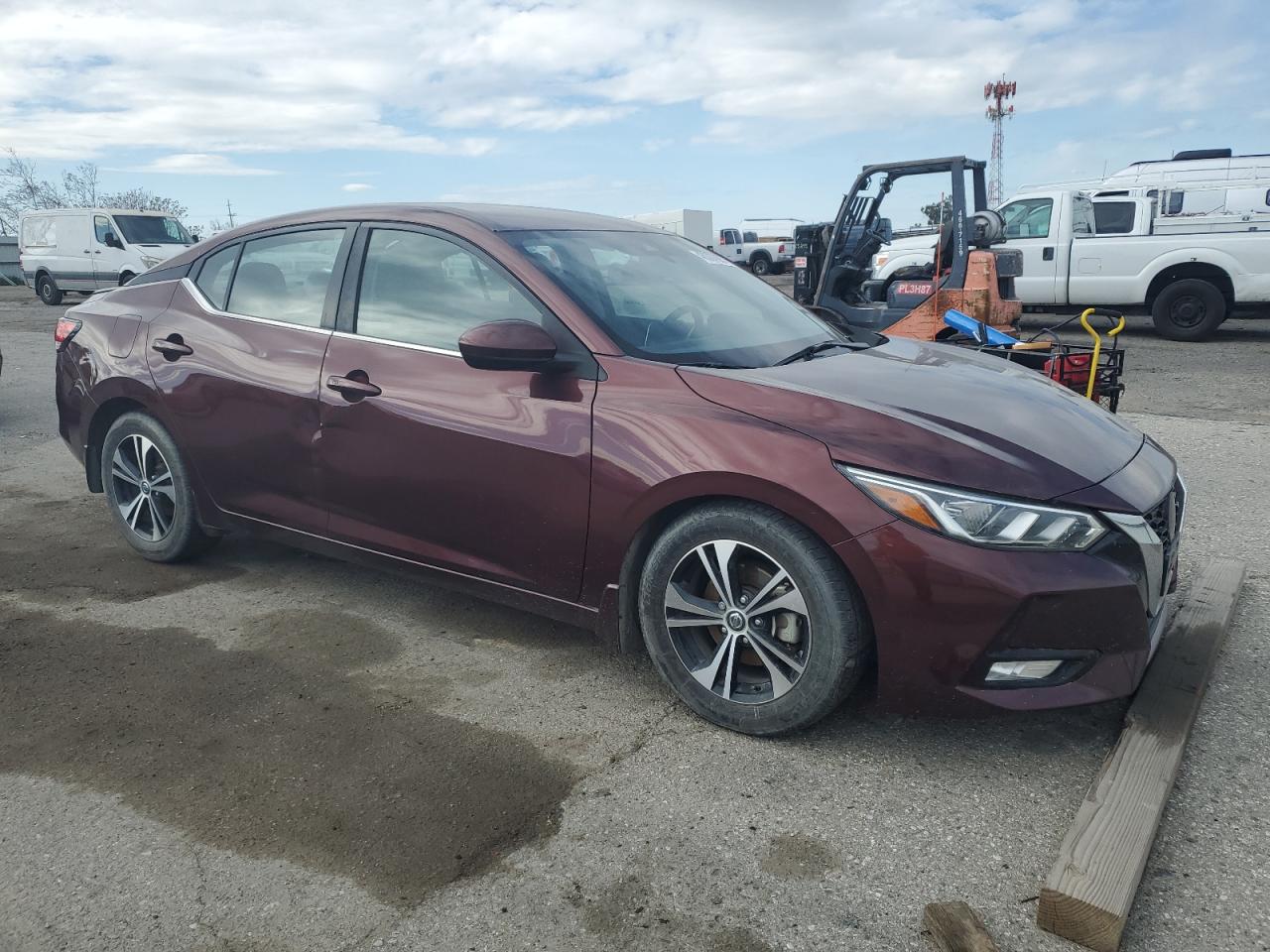 2022 Nissan Sentra VIN 3N1AB8CV6NY215161 Copart auction photo, front end / side damage thumbnail 4