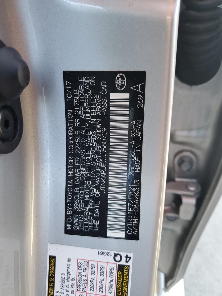 2018 Toyota Corolla VIN JTNKARJE0JJ560709 Copart auction photo, front end damage thumbnail 14