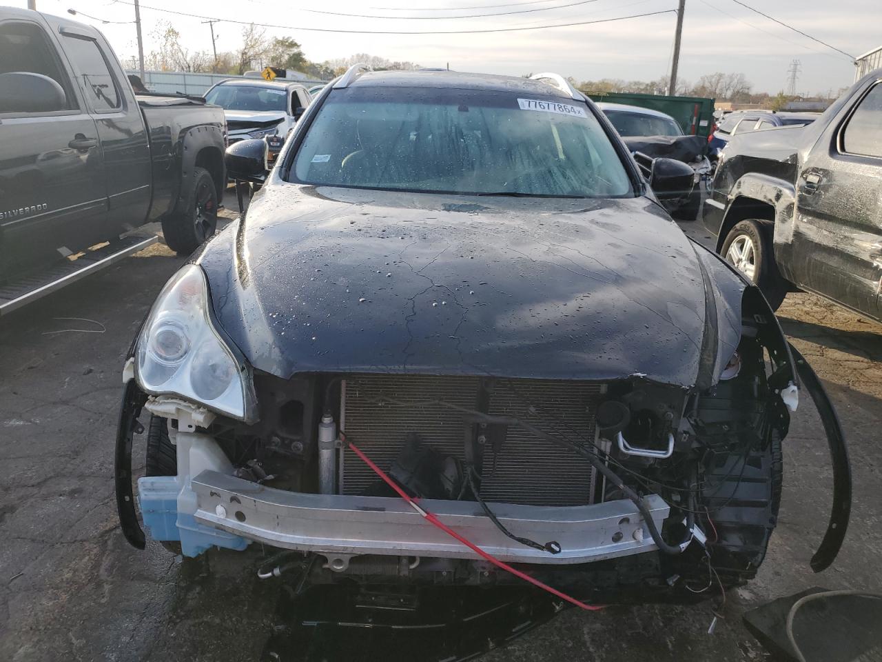 2012 Infiniti EX VIN JN1AJ0HR7CM452676 Copart auction photo, front end damage thumbnail 5