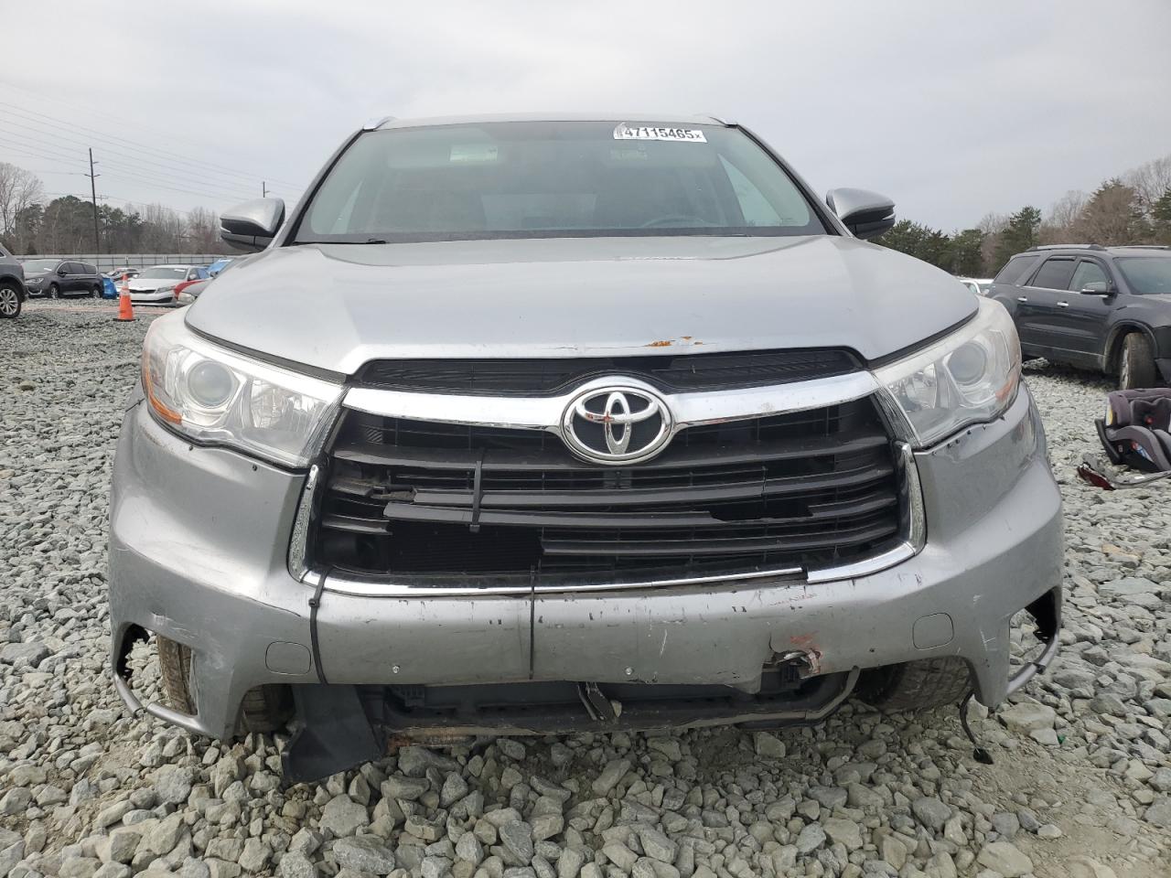 2015 Toyota Highlander VIN 5TDKKRFH7FS110117 Copart auction photo, all over damage thumbnail 5