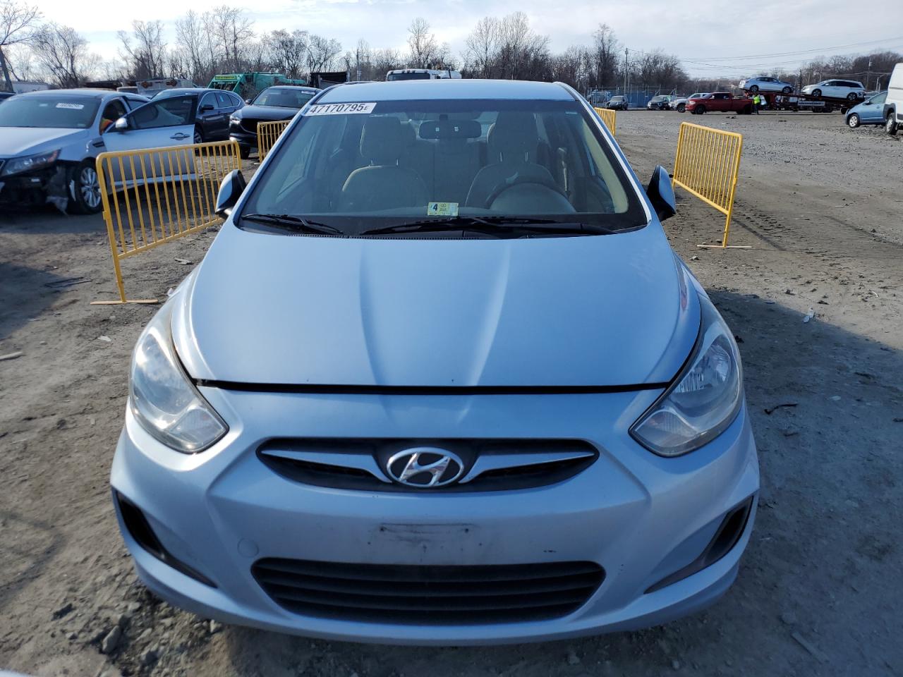 2013 Hyundai Accent VIN KMHCU4AE2DU584317 Copart auction photo, rear end damage thumbnail 5