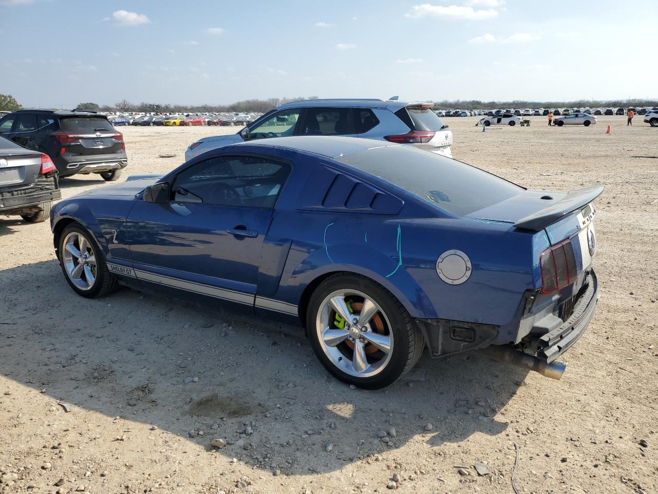 2008 Ford Mustang VIN 1ZVHT82HX85146865 Copart auction photo, rear end / undercarriage damage thumbnail 2