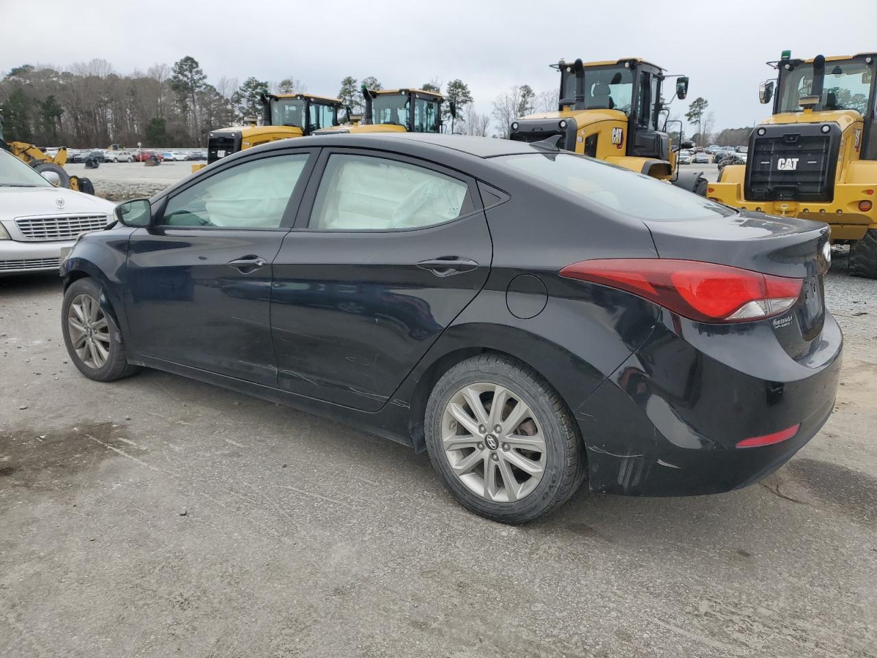 2015 Hyundai Elantra VIN KMHDH4AE7FU355644 Copart auction photo, front end / side damage thumbnail 2