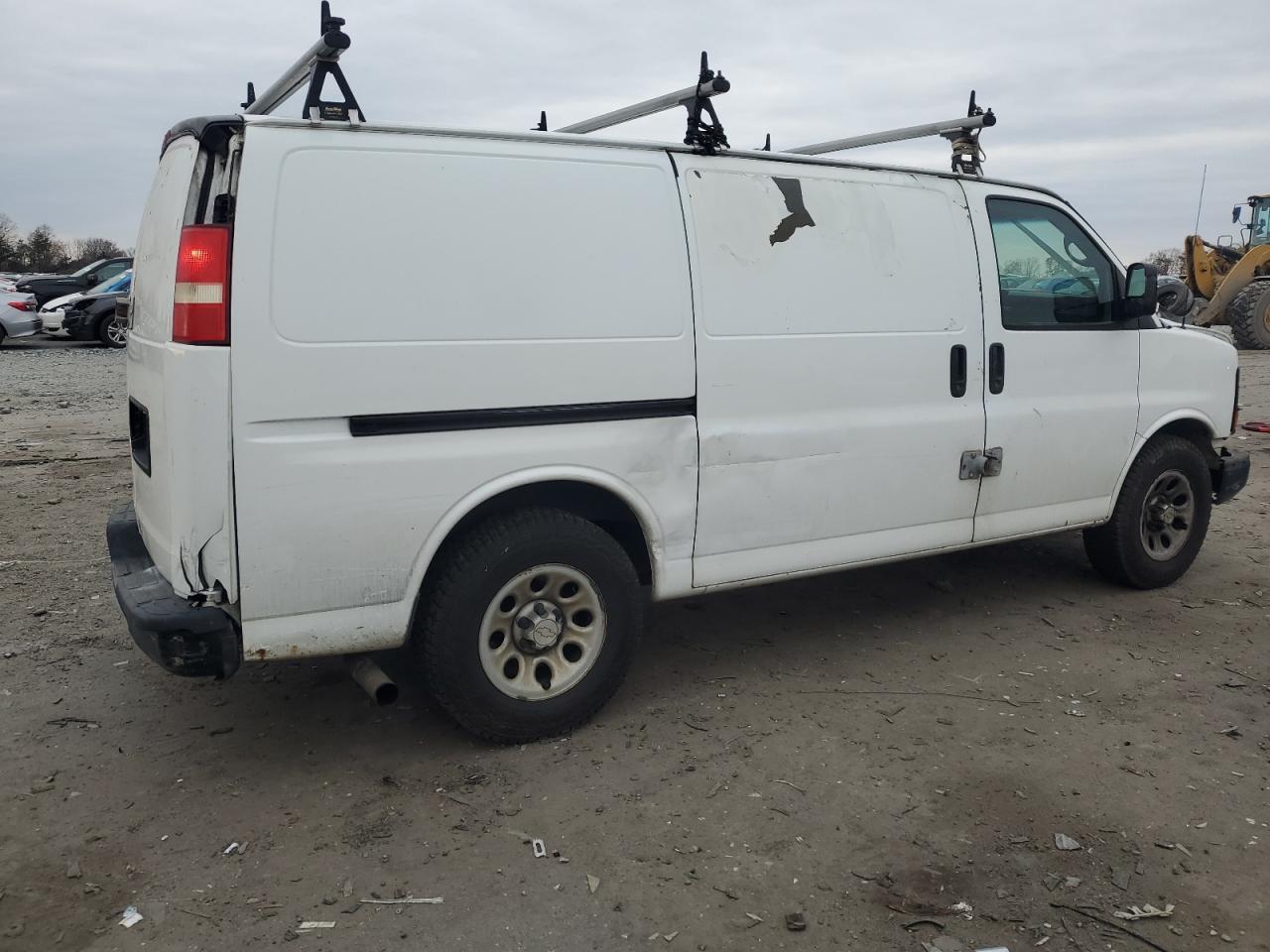 2010 Chevrolet Express VIN 1GCUGADX9A1172100 Copart auction photo, front end / side damage thumbnail 3