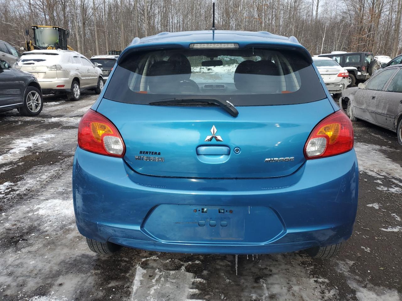 2015 Mitsubishi Mirage VIN ML32A4HJ6FH040574 Copart auction photo, front end / side damage thumbnail 6
