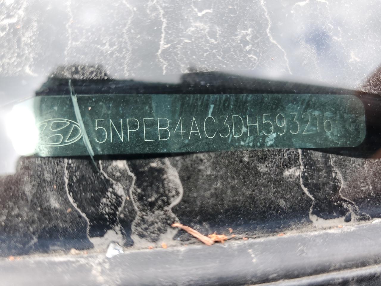 2013 Hyundai Sonata VIN 5NPEB4AC3DH593216 Copart auction photo, all over damage thumbnail 13