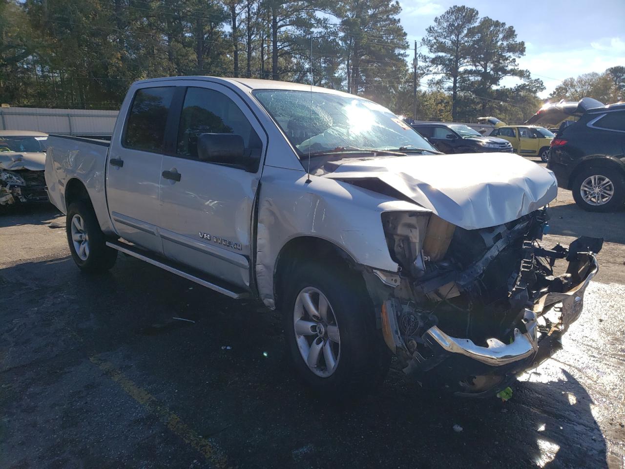 2011 Nissan Titan VIN 1N6AA0EC3BN314510 Copart auction photo, front end / side damage thumbnail 4