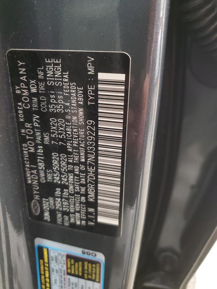 2022 Hyundai Palisade VIN KM8R7DHE7NU339229 Copart auction photo, front end damage thumbnail 13