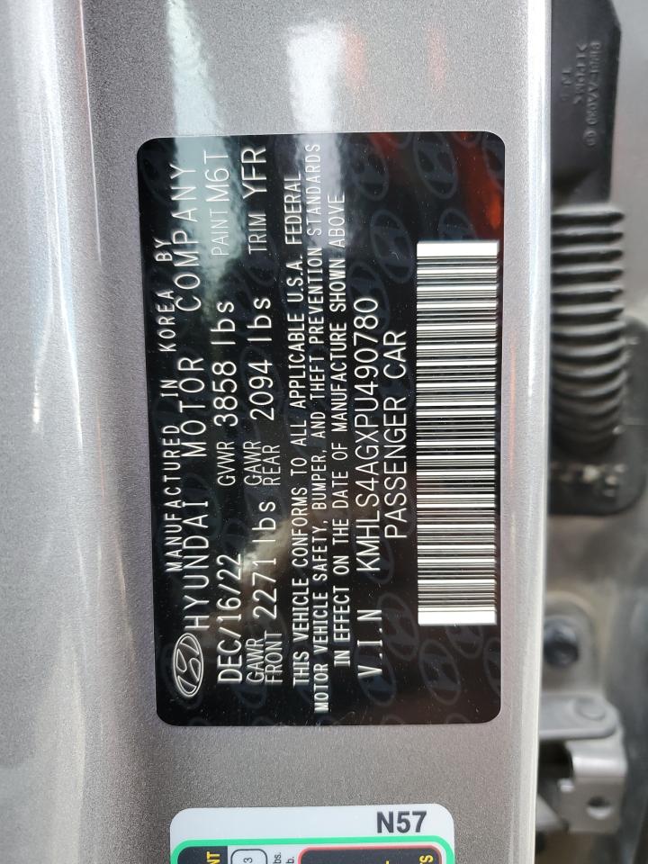 2023 Hyundai Elantra VIN KMHLS4AGXPU490780 Copart auction photo, front end damage thumbnail 14