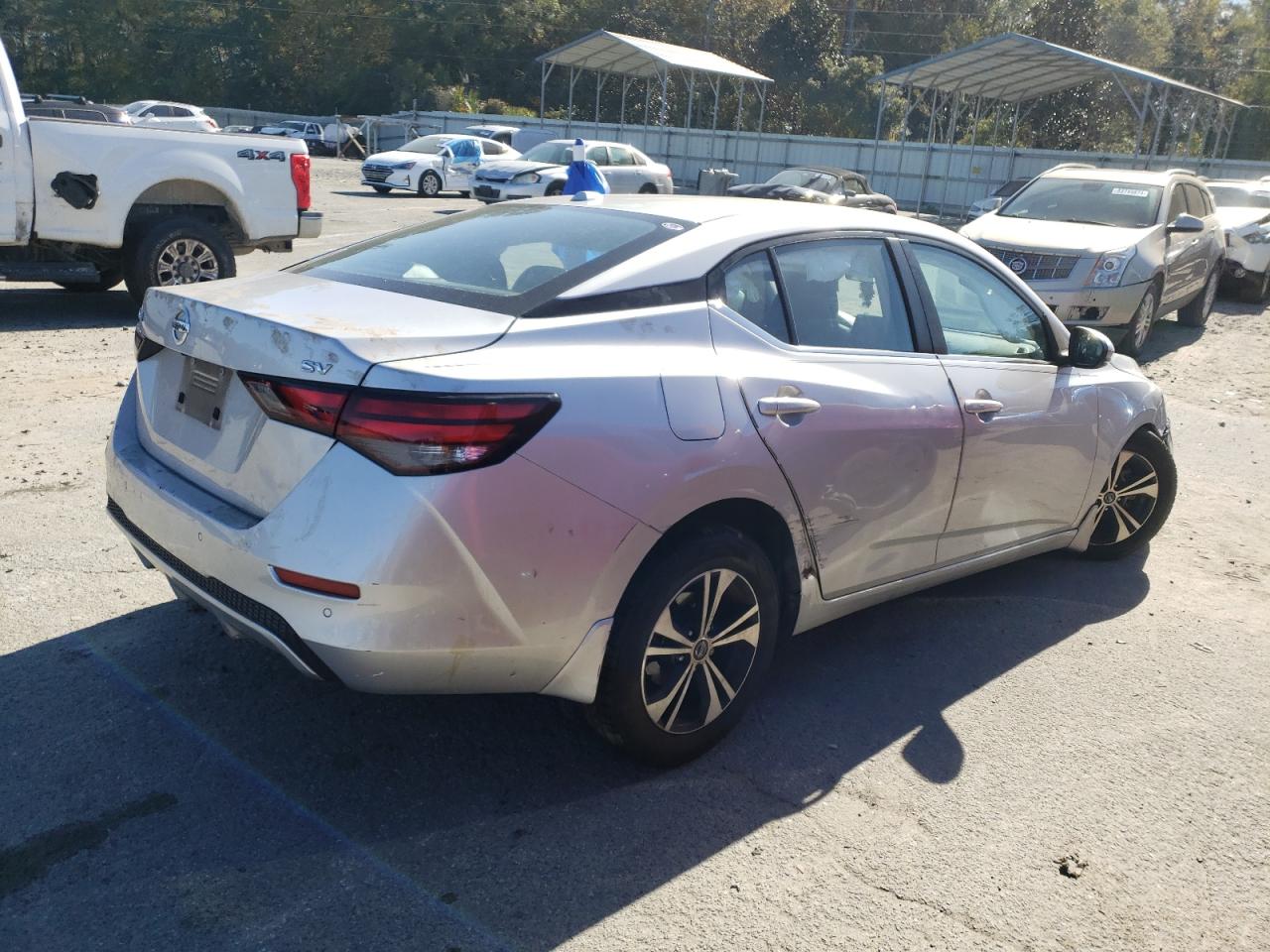 2020 Nissan Sentra VIN 3N1AB8CV5LY227735 Copart auction photo, front end / side damage thumbnail 3