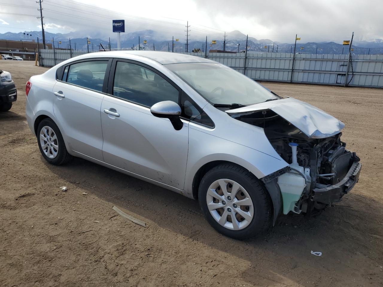2015 KIA Rio VIN KNADM4A30F6440759 Copart auction photo, front end damage thumbnail 4