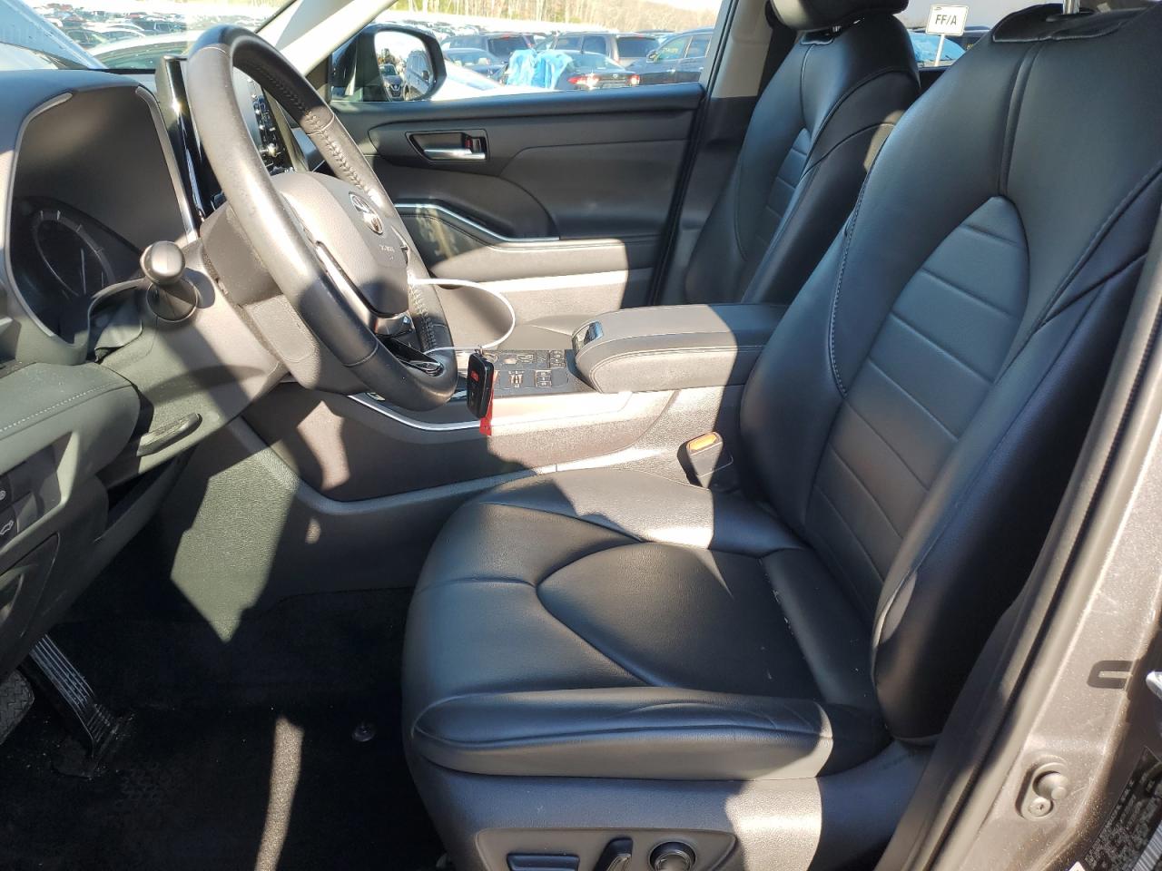 2021 Toyota Highlander VIN 5TDGZRBH1MS548457 Copart auction photo, front end / side damage thumbnail 7