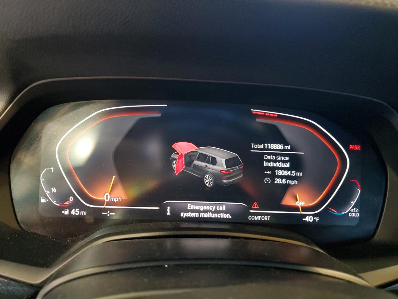 2019 BMW X7 VIN 5UXCW2C58KL081960 Copart auction photo, vandalism damage thumbnail 9